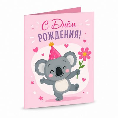Открытка «С днём рождения 4»
