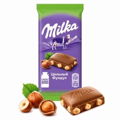 Шоколадка «Milka с цельным фундуком»