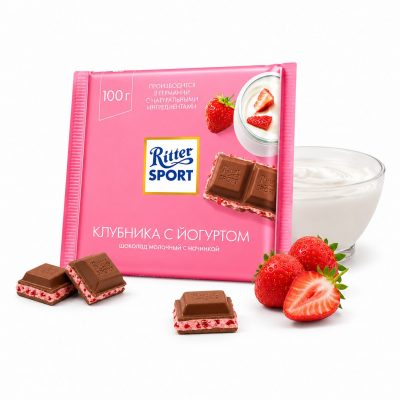 Шоколадка «Ritter SPORT Клубника с Йогуртом»